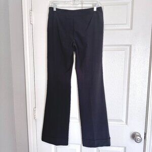 VTG Bisou Bisou Size 2 Black Wide Leg Bootcut Slacks Pants Michelle Bohobot